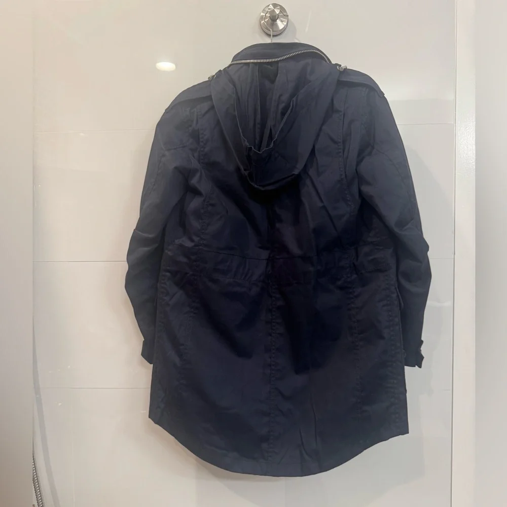 Coach Navy Utility Jacket XS Removable Liner Hooded Parka NWOT - Picture 12 of 12